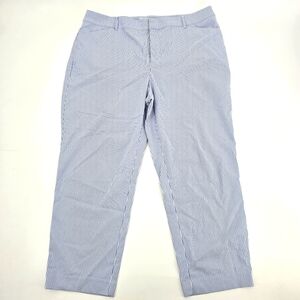 Charter Club Blue Striped Newport Slim Crop Size 14